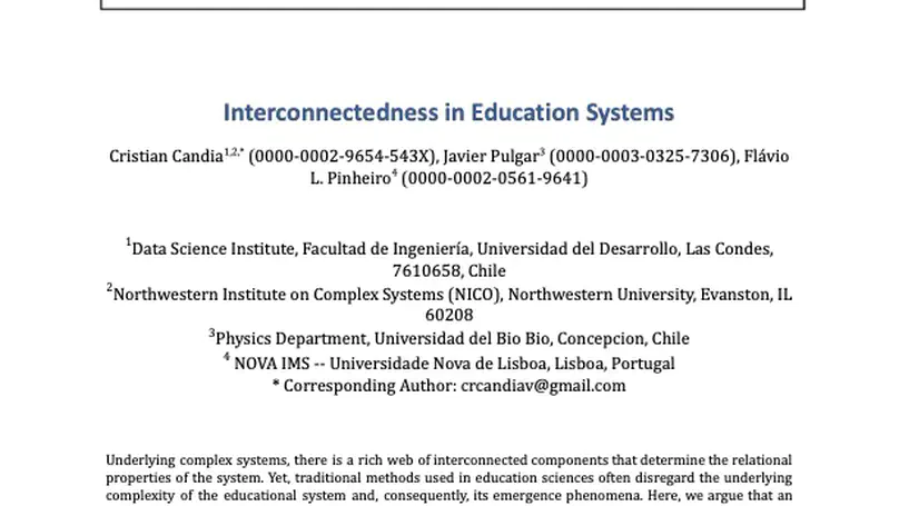 Interconnectedness in Education Systems