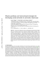 Physics problems and instructional strategies for developing social networks in university classrooms